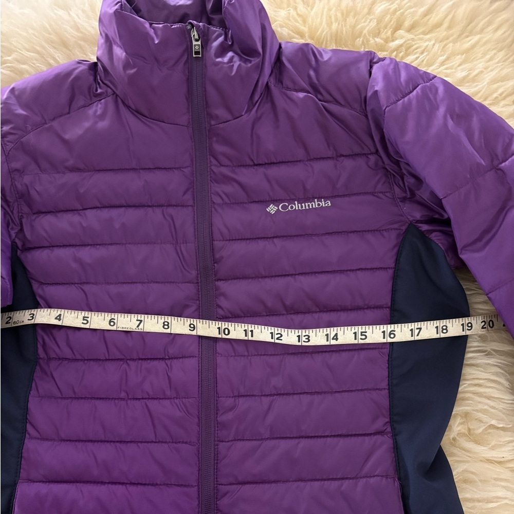 Columbia Purple Powder Pillow Hybrid Insulated Water Resistant Mobility Jacket - Picture 3 of 8